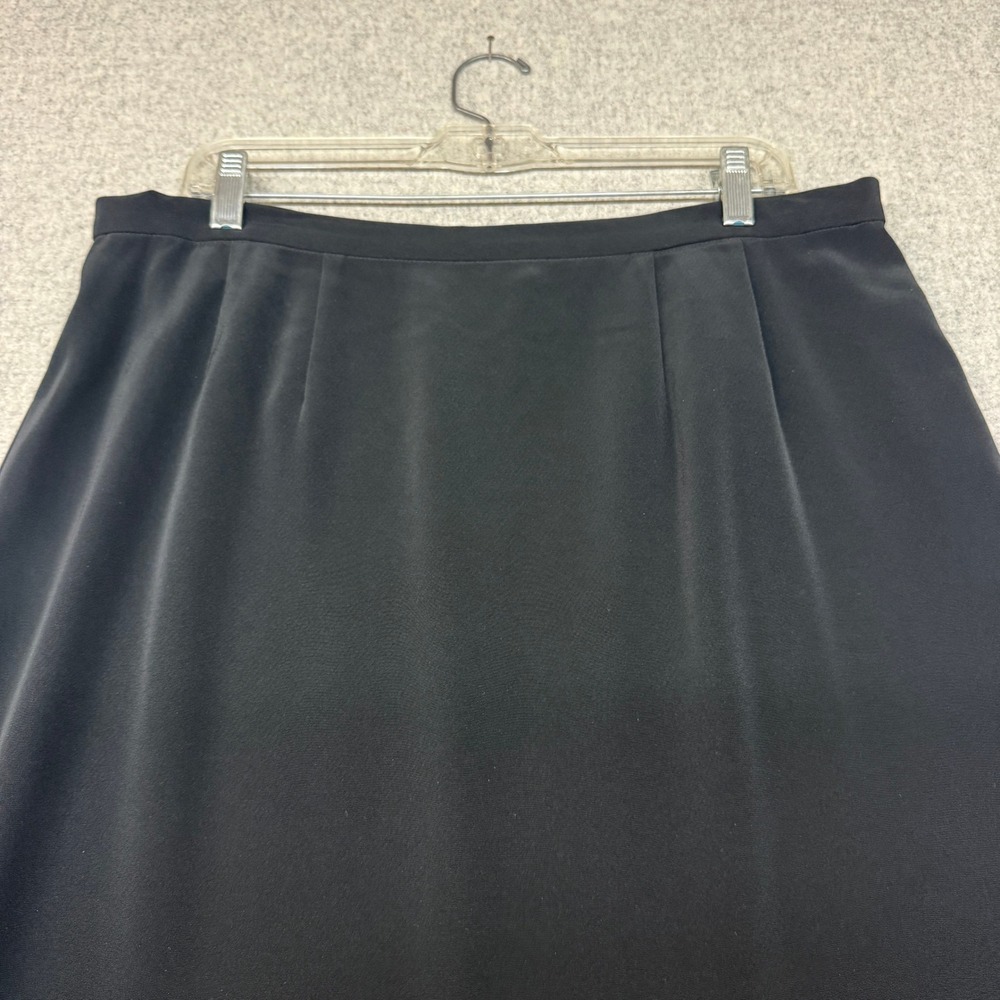 Liz Elana | Maxi Skirt | Size 16 | Black | Lined Back Vent Professional Evening - Picture 5 of 10